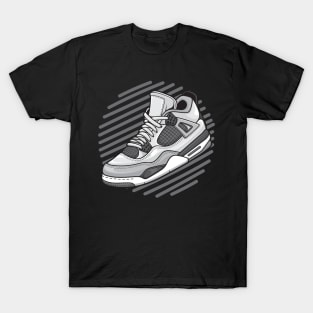 AJ 4 Retro Military Black Sneaker T-Shirt